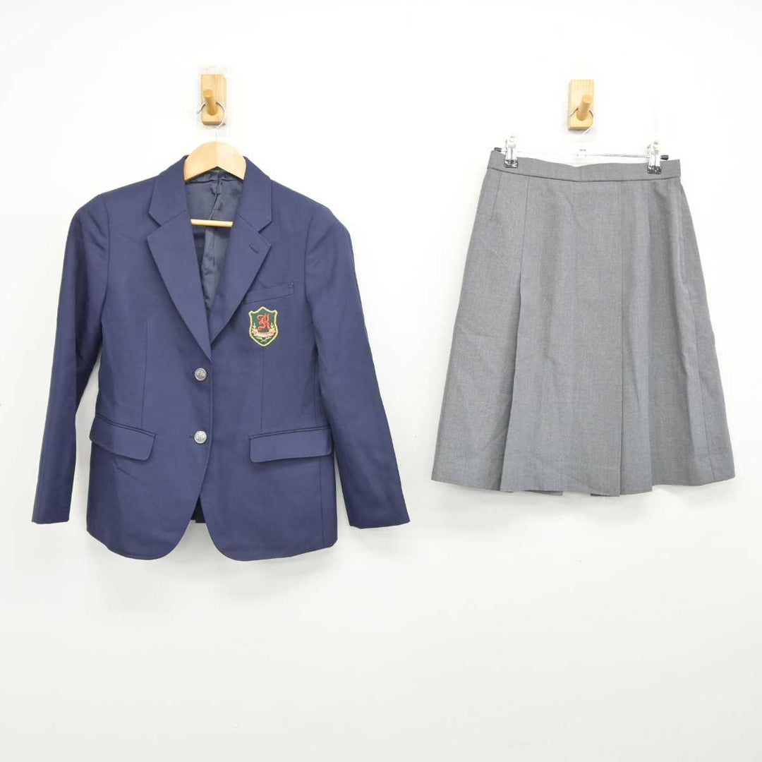 テカリスカート U755/S1235(中古)京都府 京都市立 桂中学校 4点 /小さめ/ブレザー:155A/ポロシャツ:150,160/冬スカート:W63/紺/テカリ,補修あり/卒業生品/(中古】京都府 桂川中学校 女子制服 2点 (ブレザー・スカート) sf082886 | 中古制服通販パレイド)