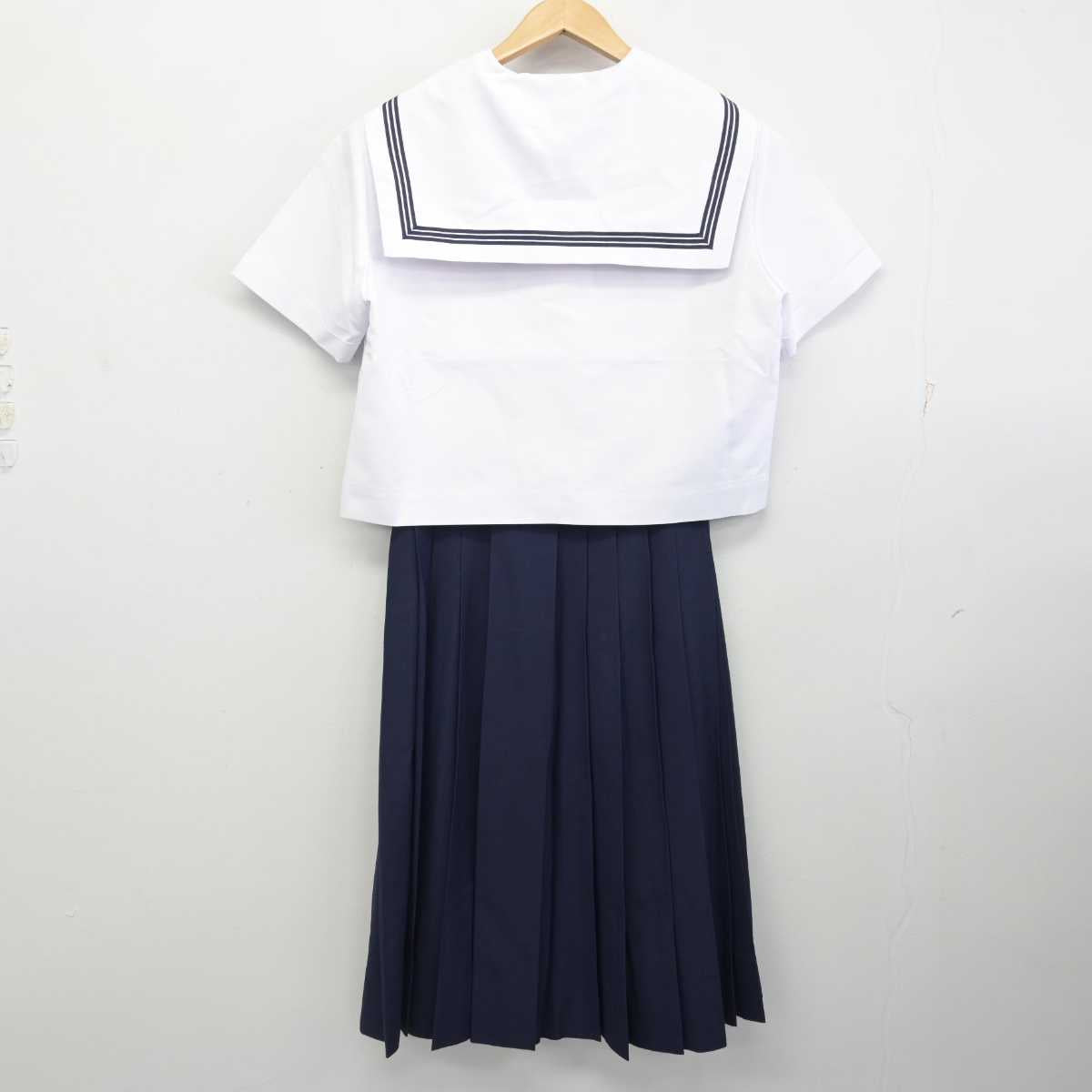 【中古】鹿児島県 甲南高等学校 女子制服 2点 (セーラー服・スカート) sf086801