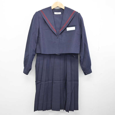 【中古】福岡県 青葉中学校 女子制服 2点 (セーラー服・ジャンパースカート) sf086813