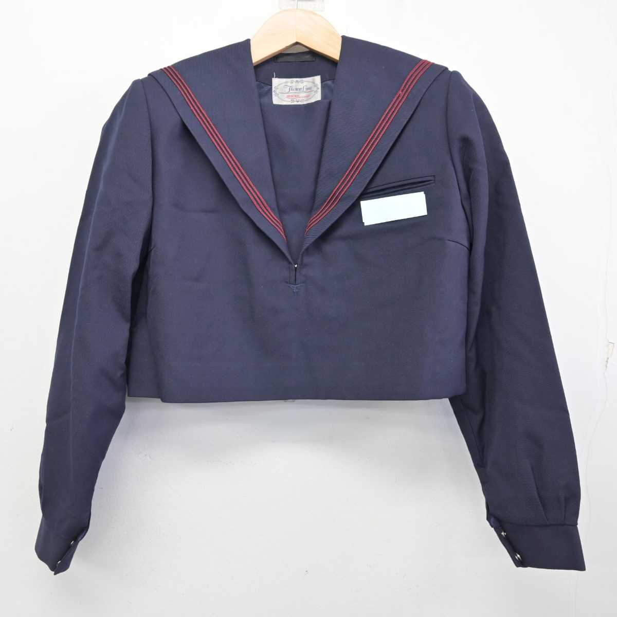 【中古】福岡県 青葉中学校 女子制服 2点 (セーラー服・ジャンパースカート) sf086813