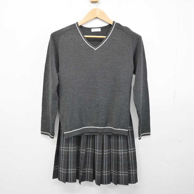 【中古】鹿児島県 学校法人川島学園尚志館高等学校 女子制服 4点 (ブレザー・ニット・スカート) sf086905