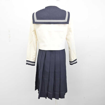 【中古】福岡県 博多女子高等学校 女子制服 4点 (ニット・セーラー服・ジャンパースカート) sf086907