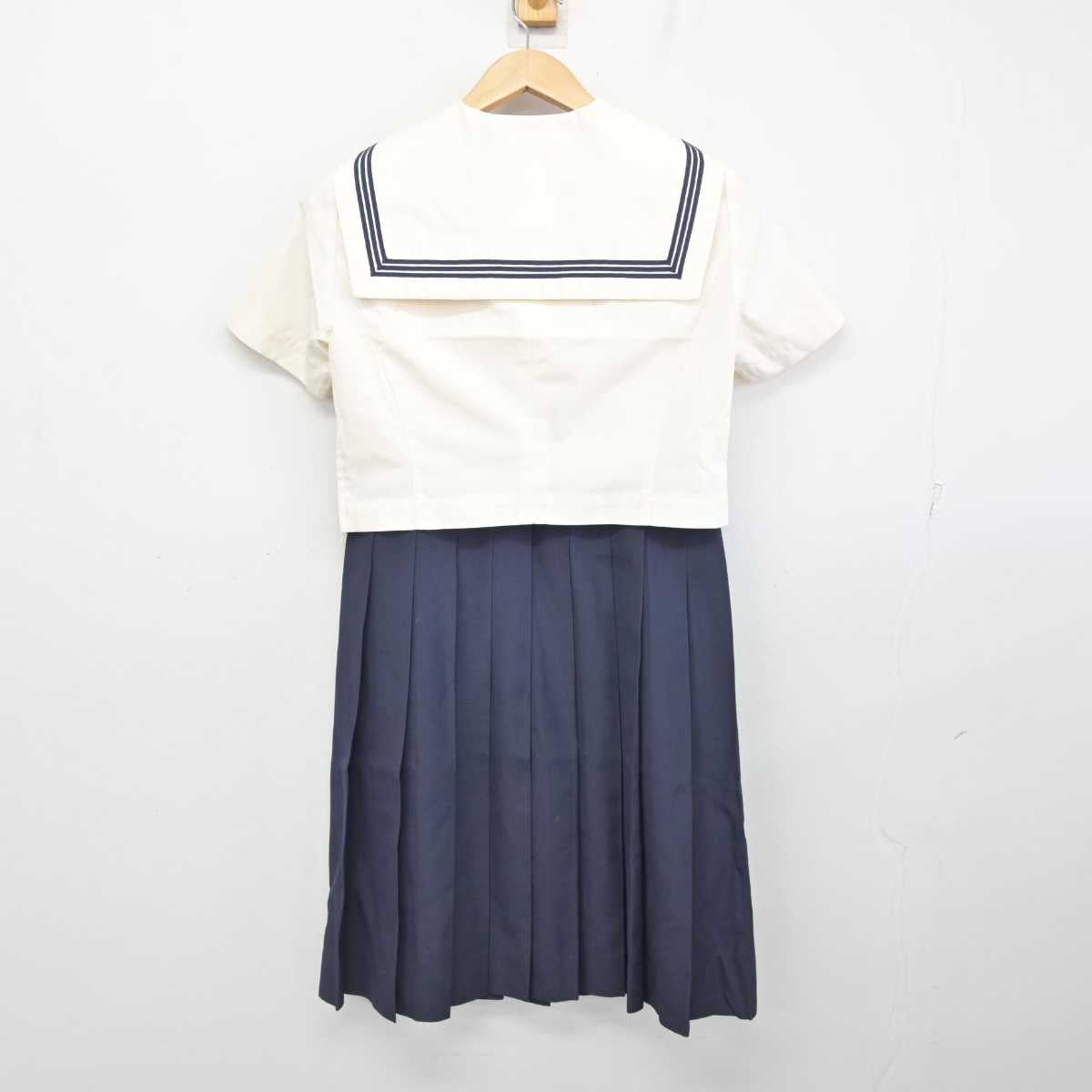 【中古】福岡県 博多女子高等学校 女子制服 3点 (セーラー服・ジャンパースカート) sf086908