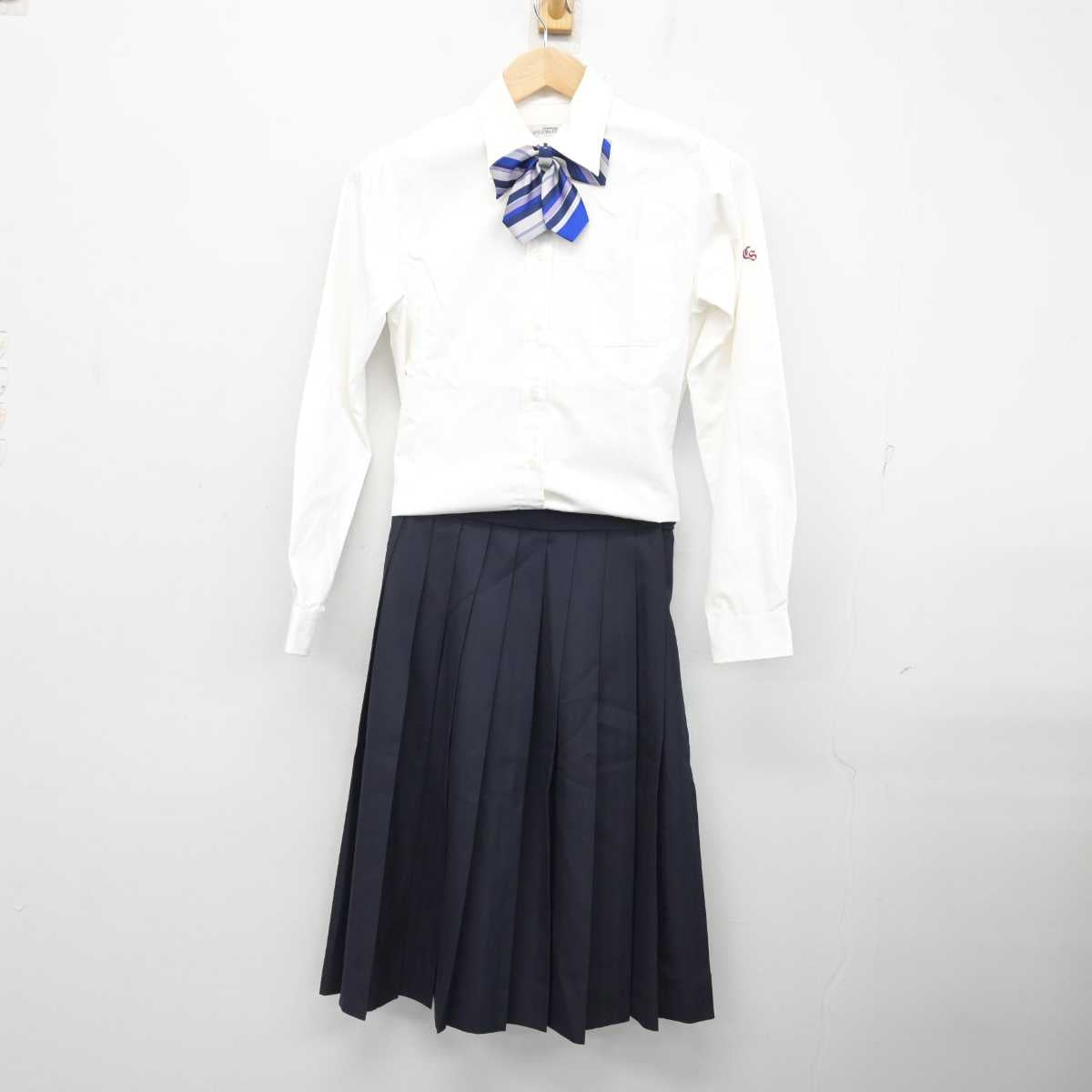 【中古】千葉県 千葉南高等学校 女子制服 3点 (シャツ・スカート) sf086982