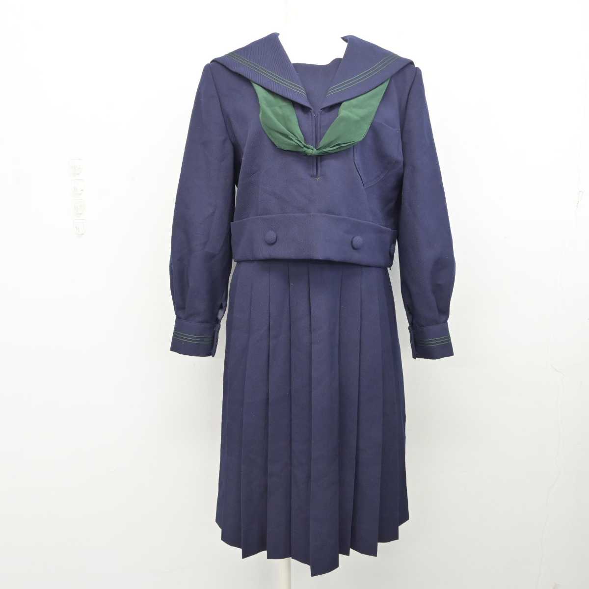 【中古】大阪府 樟蔭高等学校 女子制服 3点 (セーラー服・スカート) sf087032