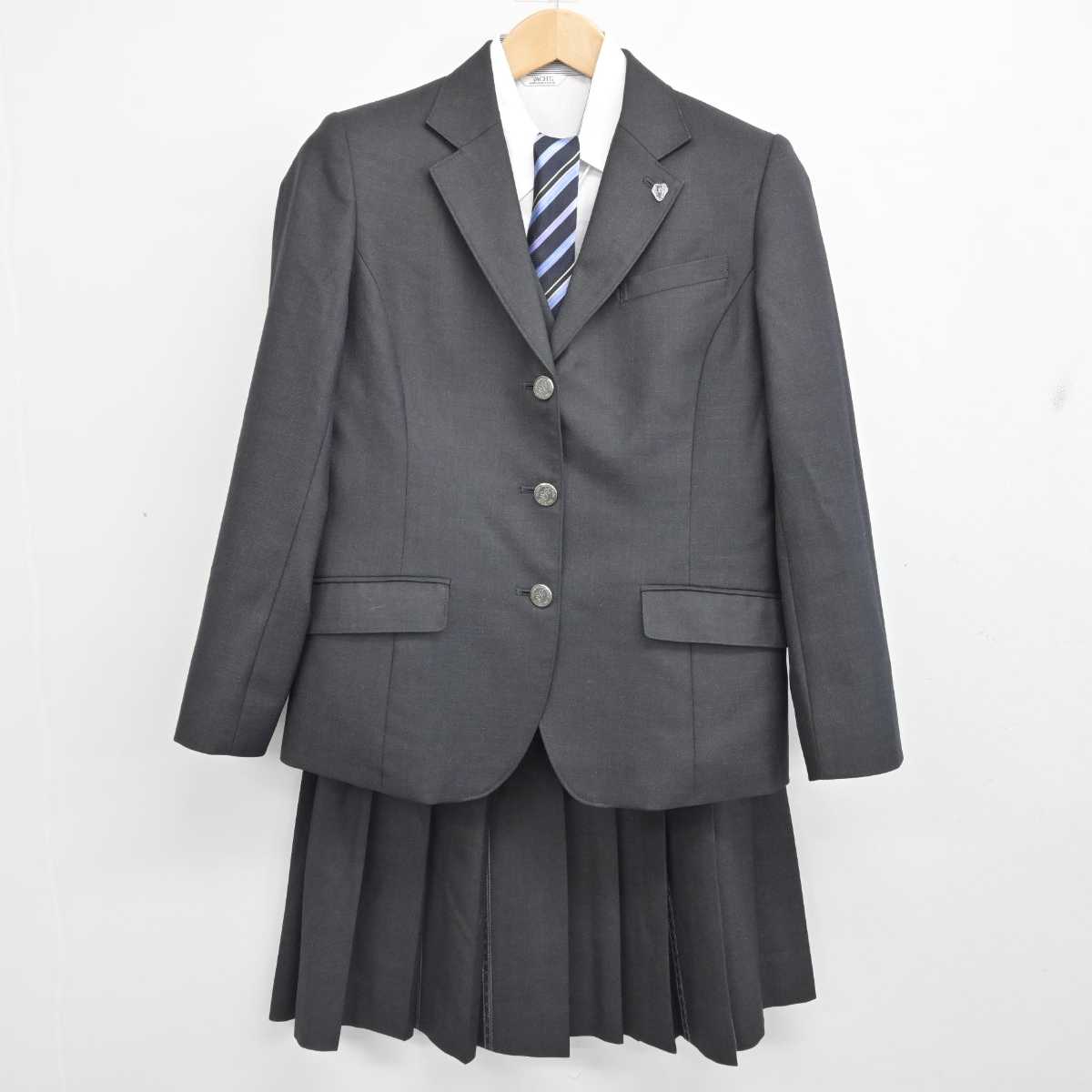 【中古】愛知県 成章高等学校 女子制服 6点 (ブレザー・ベスト・シャツ・スカート) sf087057