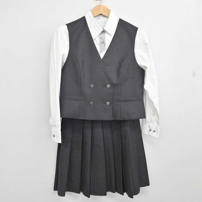 【中古】愛知県 成章高等学校 女子制服 6点 (ブレザー・ベスト・シャツ・スカート) sf087057