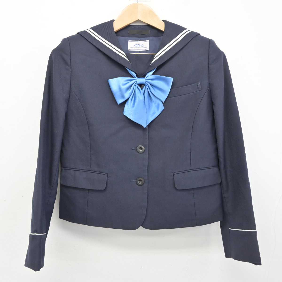 【中古】熊本県 水俣第二中学校 女子制服 3点 (セーラー服・ジャンパースカート) sf087143