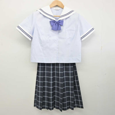 【中古】熊本県 水俣第二中学校 女子制服 3点 (セーラー服・スカート) sf087145