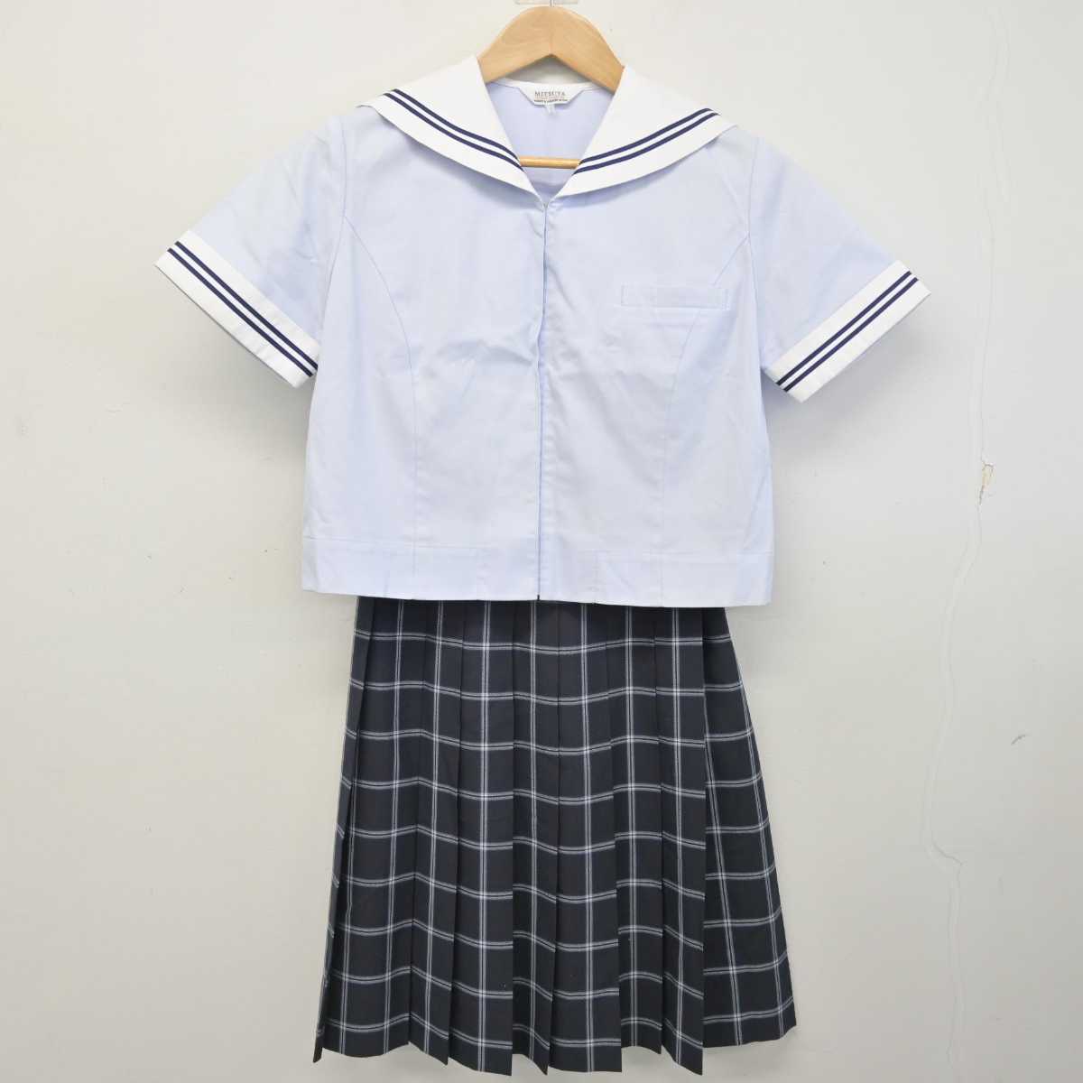 【中古】熊本県 水俣第二中学校 女子制服 2点 (セーラー服・スカート) sf087146