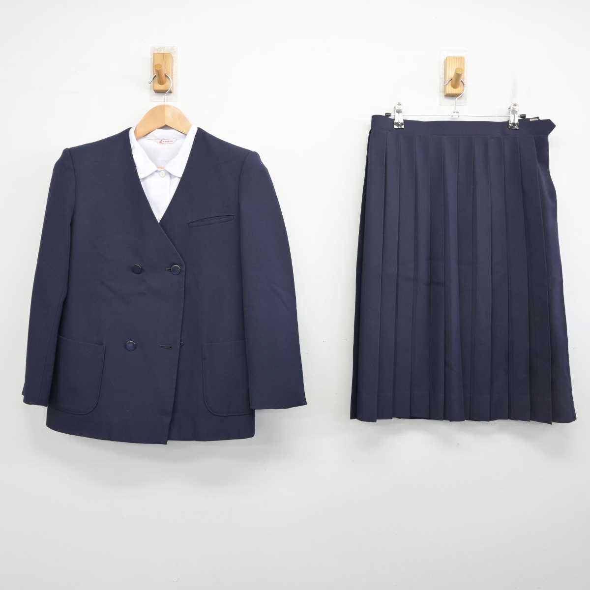 【中古】千葉県 習志野台中学校 女子制服 3点 (ブレザー・シャツ・スカート) sf087167