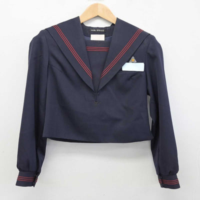 【中古】福岡県 久留米市立諏訪中学校 女子制服 2点 (セーラー服・ジャンパースカート) sf087205