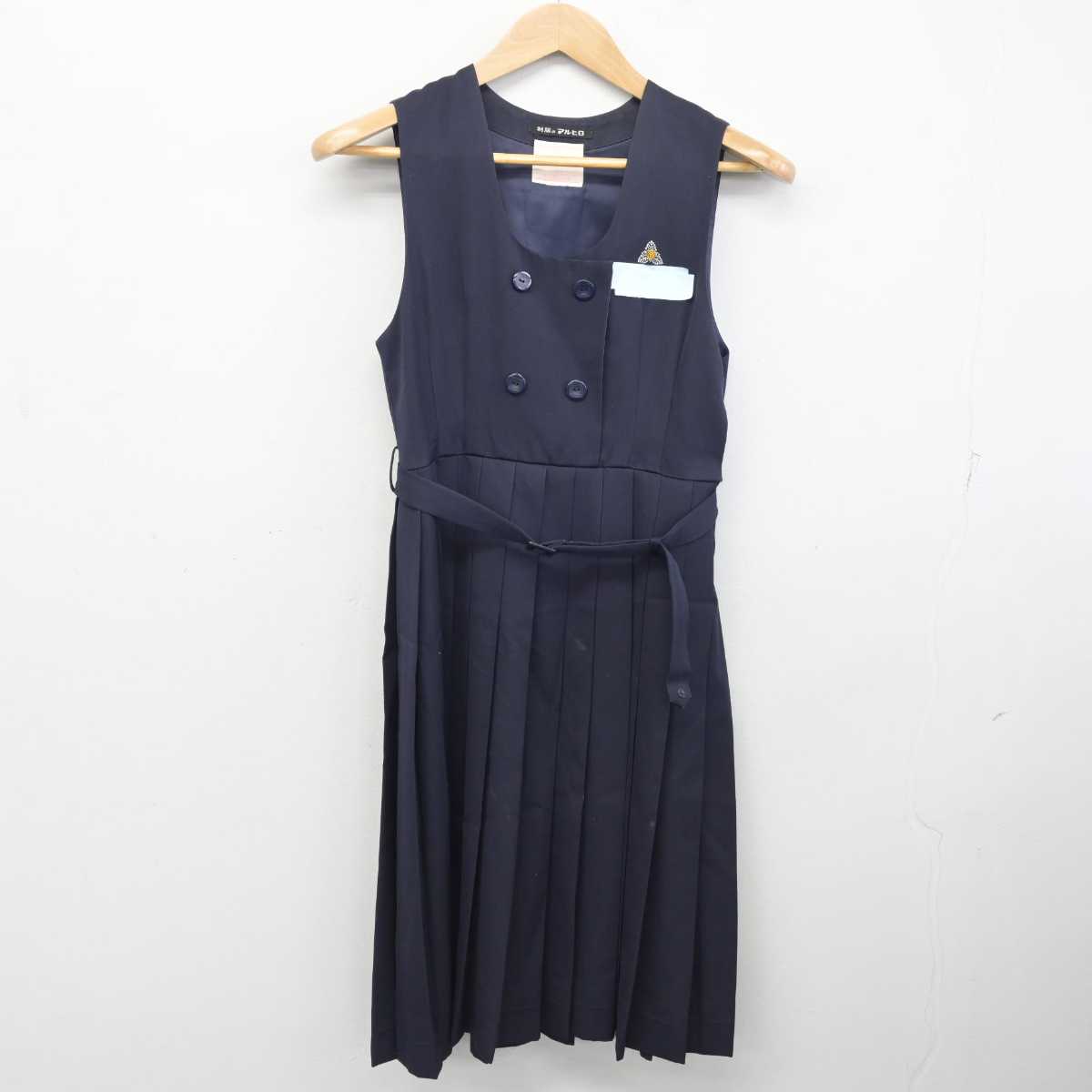 【中古】福岡県 久留米市立諏訪中学校 女子制服 2点 (セーラー服・ジャンパースカート) sf087205