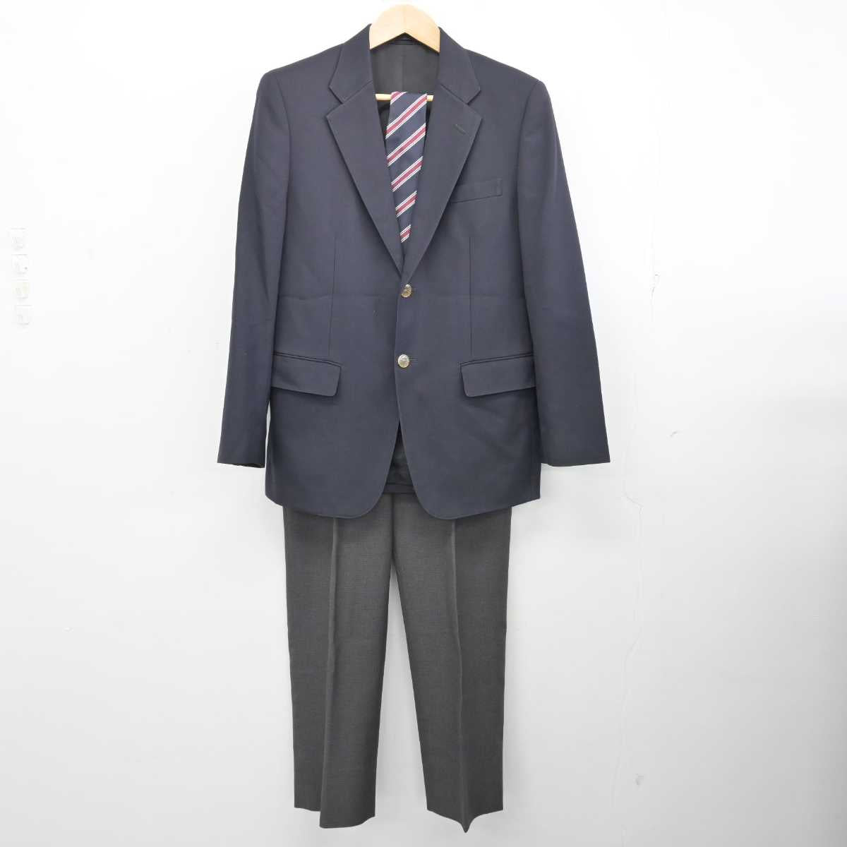 【中古】千葉県 茂原樟陽高等学校 男子制服 3点 (ブレザー・ズボン) sf087251