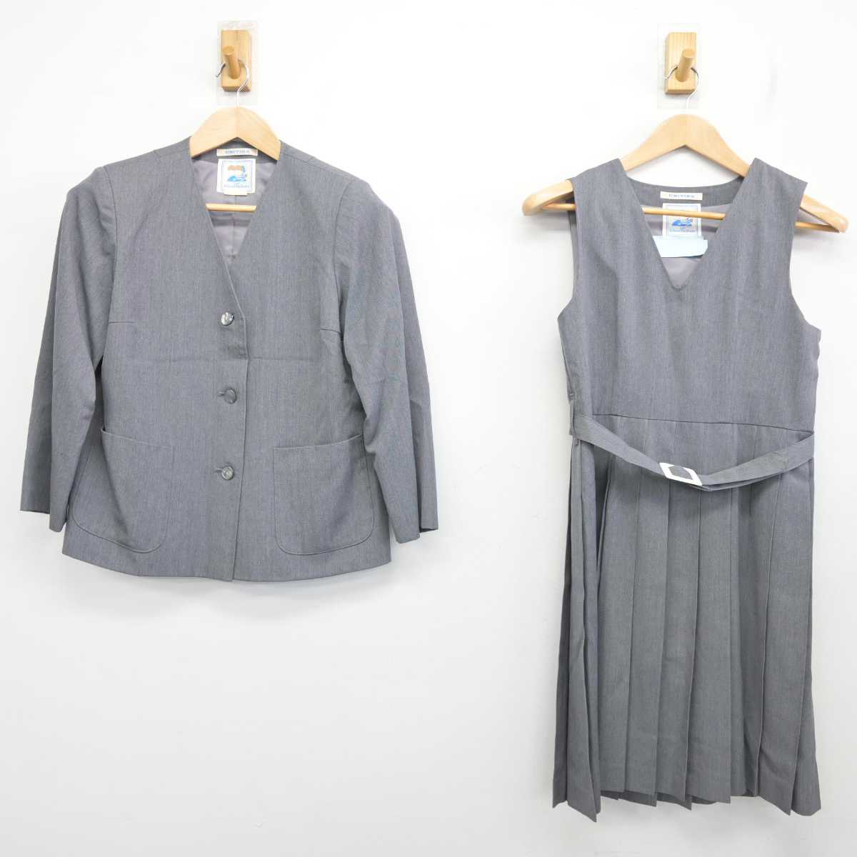 【中古】千葉県 大網中学校 女子制服 2点 (ブレザー・ジャンパースカート) sf087253