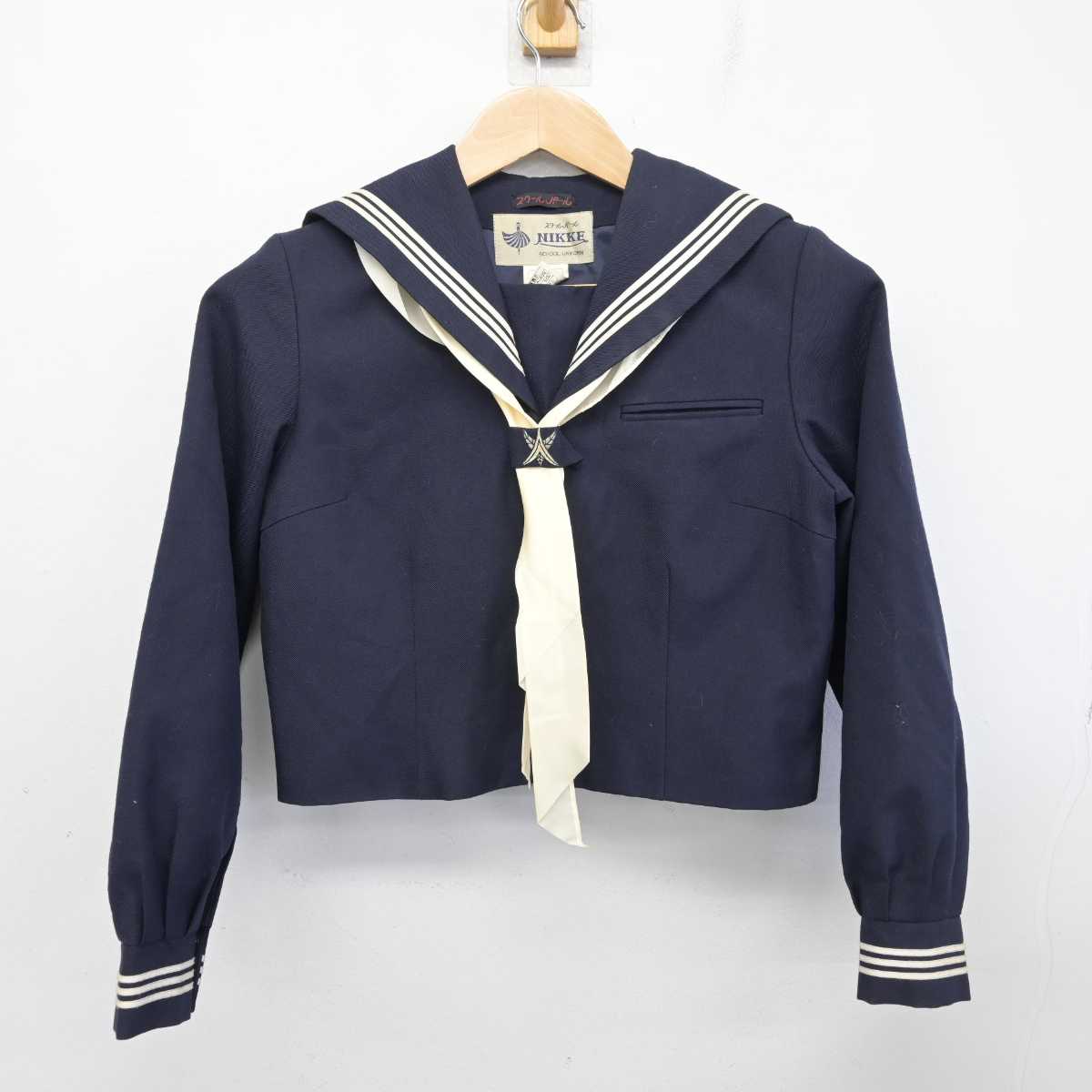 【中古】埼玉県 大袋中学校 女子制服 3点 (セーラー服・ジャンパースカート) sf087275