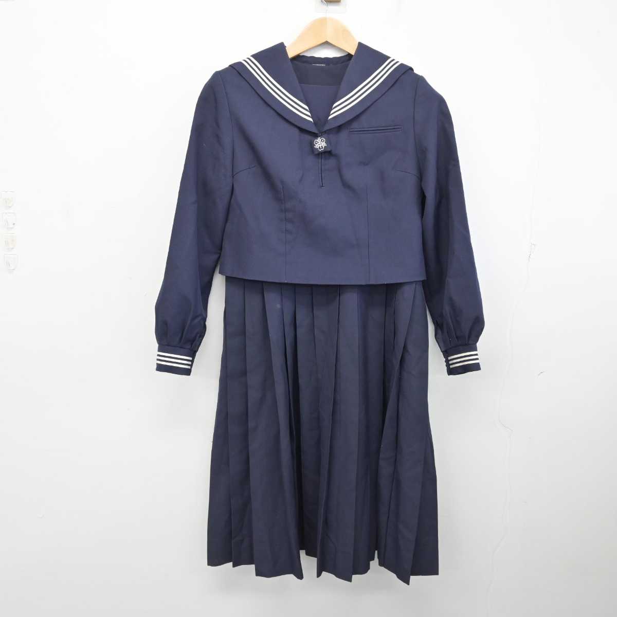 【中古】茨城県 愛宕中学校 女子制服 2点 (セーラー服・ジャンパースカート) sf087283