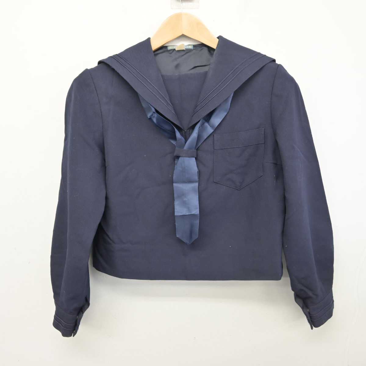 【中古】兵庫県 原田中学校 女子制服 4点 (セーラー服・スカート) sf087287