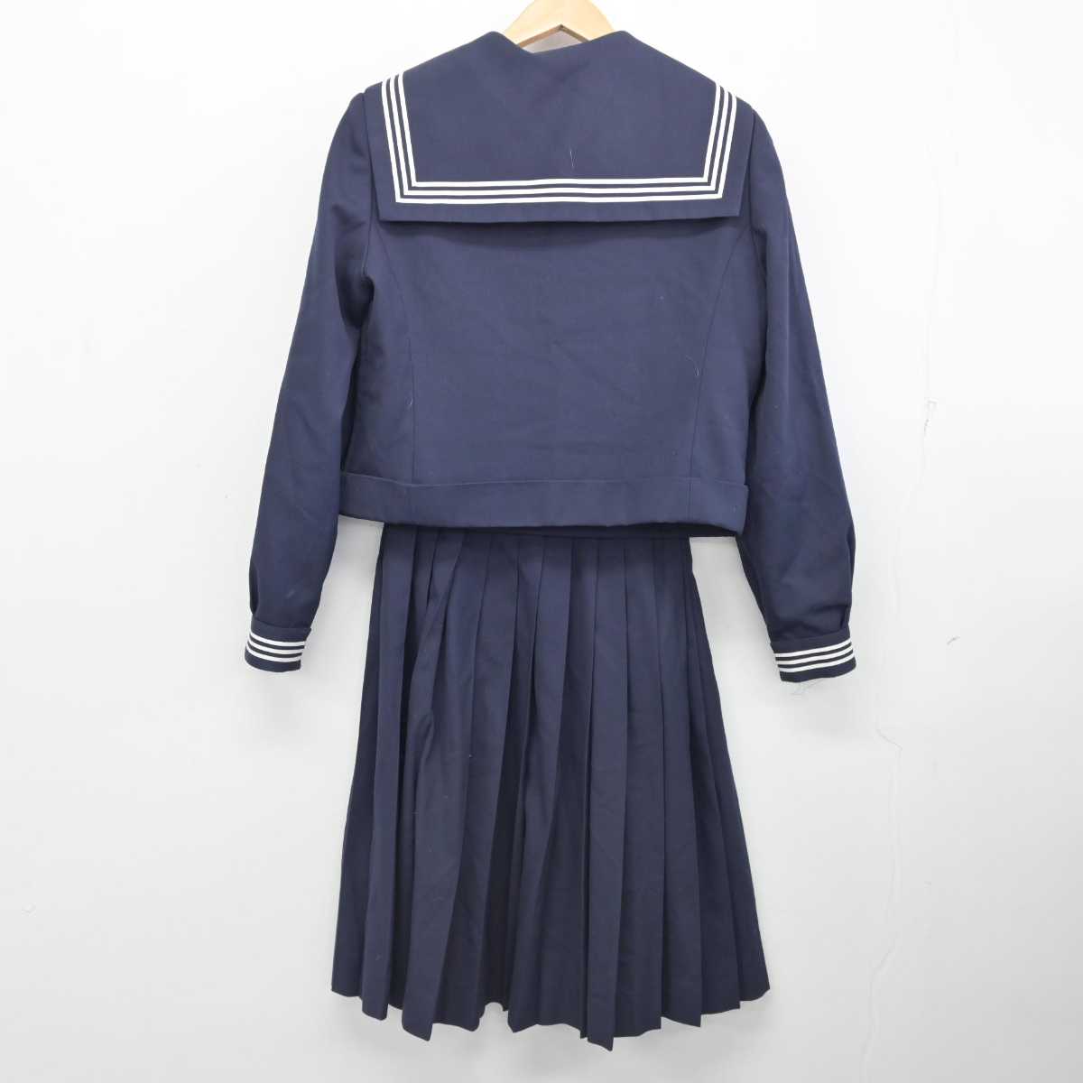 【中古】山口県 玄洋中学校 女子制服 4点 (セーラー服・スカート) sf087309