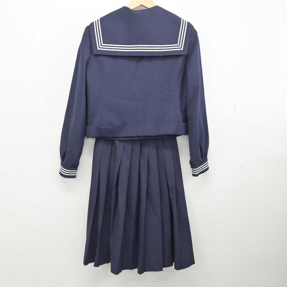 【中古】山口県 玄洋中学校 女子制服 3点 (セーラー服・スカート) sf087310