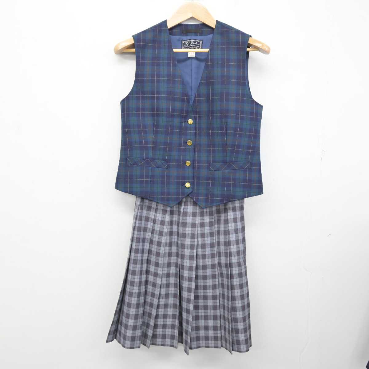 【中古】 クラーク記念国際高等学校/旧制服 女子制服 3点 (ブレザー・ベスト・スカート) sf087346