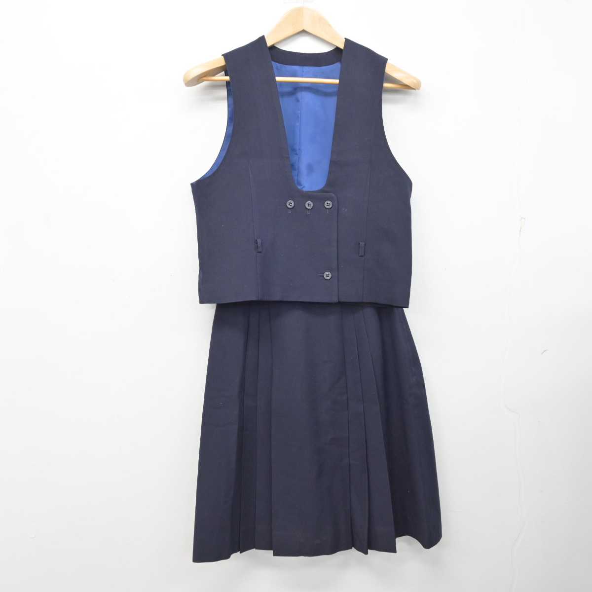 【中古】東京都 日本大学豊山高等学校・中学校/旧制服 女子制服 3点 (ブレザー・ベスト・スカート) sf087347