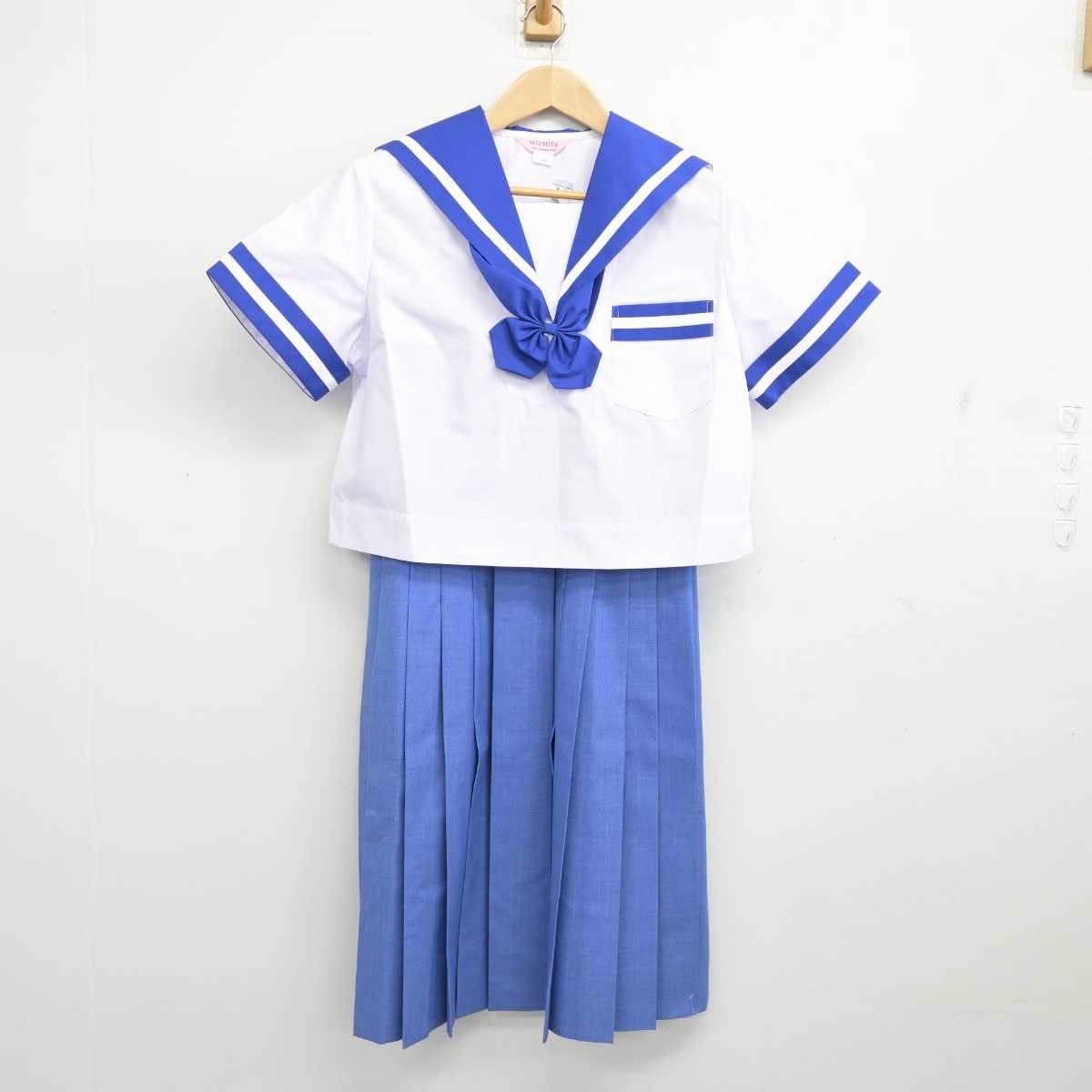 【中古】熊本県 熊本市立東部中学校 女子制服 3点 (セーラー服・スカート) sf087349