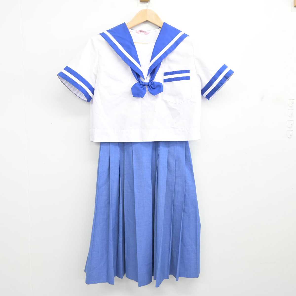 【中古】熊本県 熊本市立東部中学校 女子制服 3点 (セーラー服・スカート) sf087350