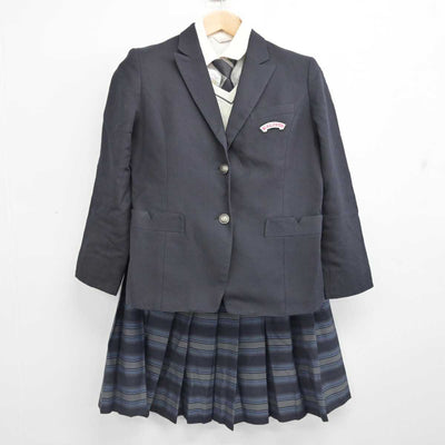 【中古】大阪府 関西福祉科学大学高等学校 女子制服 5点 (ブレザー・ニット・シャツ・スカート) sf087352