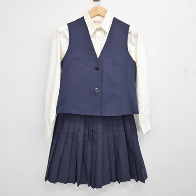 【中古】兵庫県 龍野高等学校 女子制服 6点 (ブレザー・ベスト・シャツ・スカート) sf087378