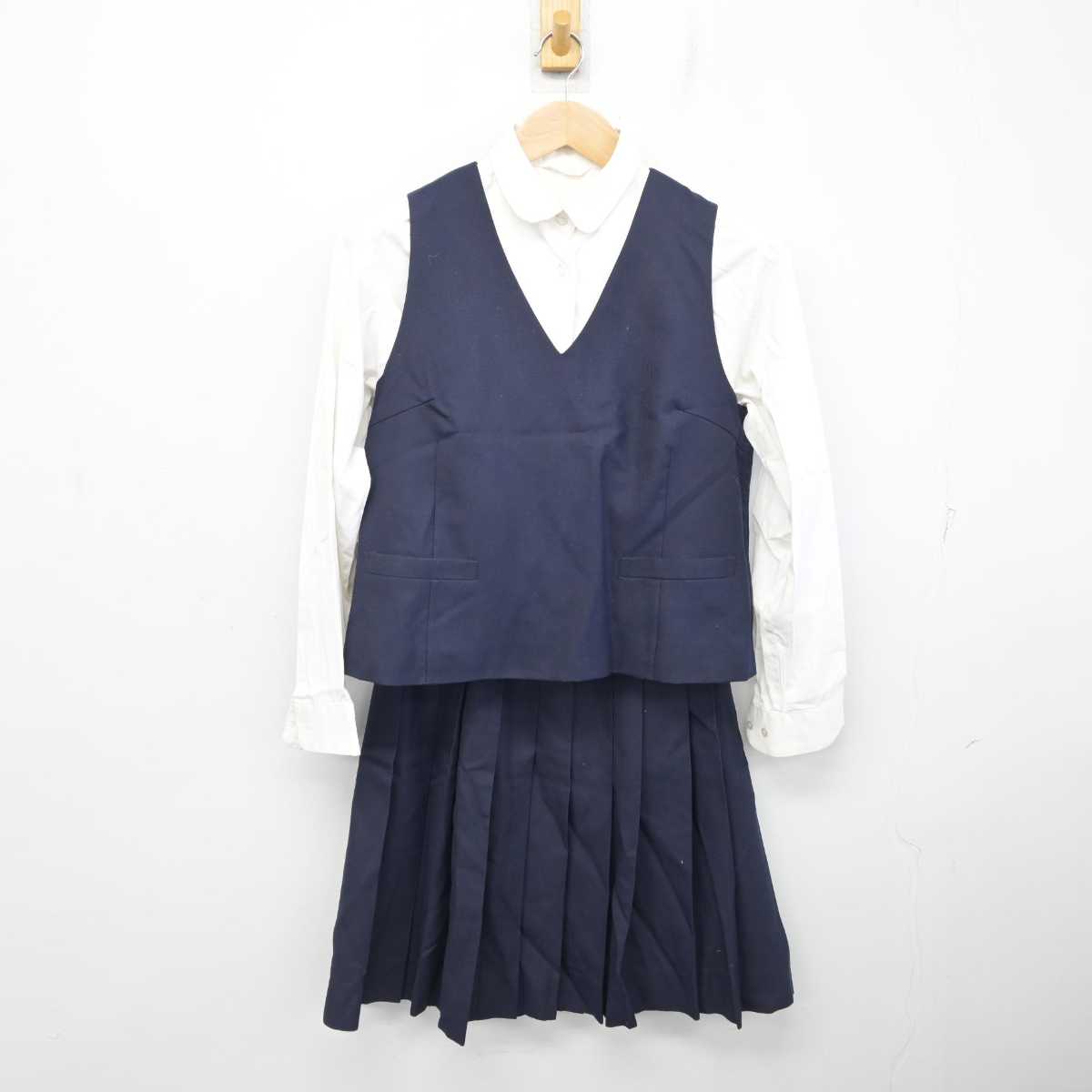 【中古】兵庫県 赤穂高等学校 女子制服 4点 (ブレザー・ベスト・シャツ・スカート) sf087382