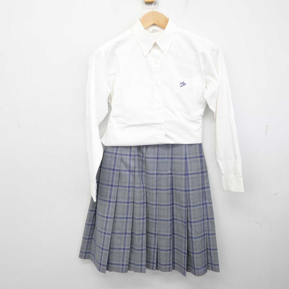 【中古】兵庫県 尼崎双星高等学校 女子制服 4点 (ブレザー・シャツ・スカート) sf087406