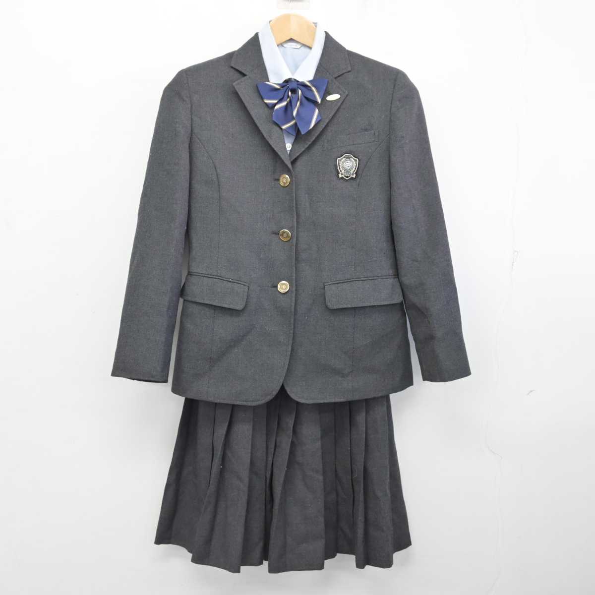 【中古】大阪府 大阪産業大学附属高等学校 女子制服 4点 (ブレザー・シャツ・スカート) sf087434