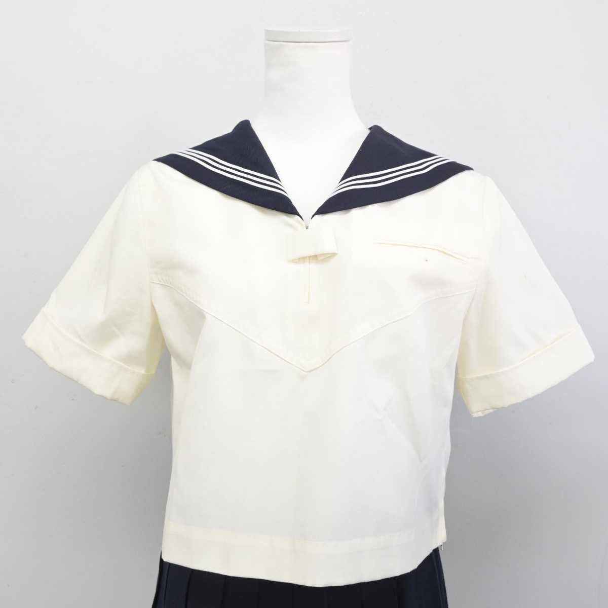 【中古】東京都  國學院大學久我山中学高等学校 女子制服 2点 (セーラー服・スカート) sf087439