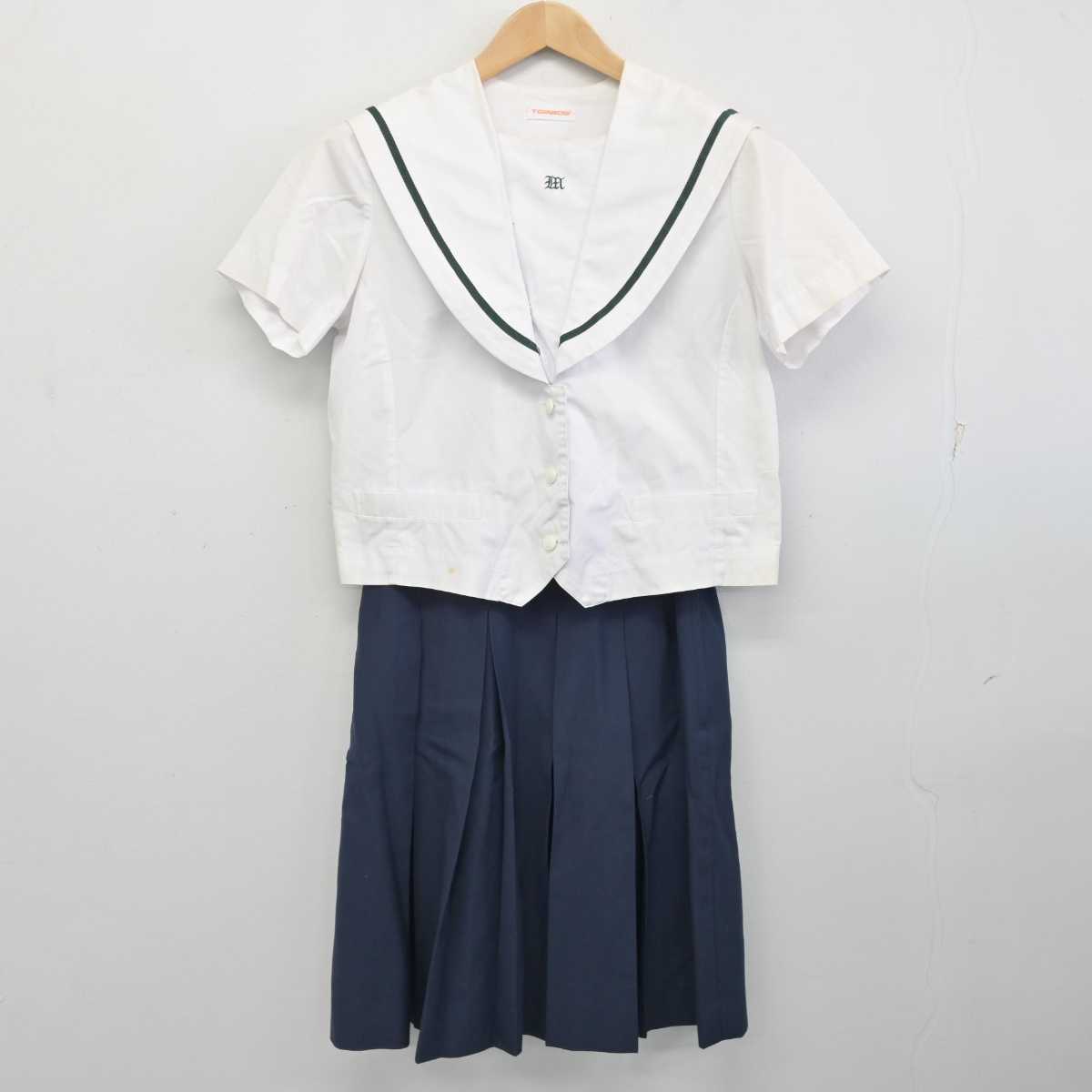 【中古】神奈川県 睦合中学校 女子制服 2点 (セーラー服・スカート) sf087454