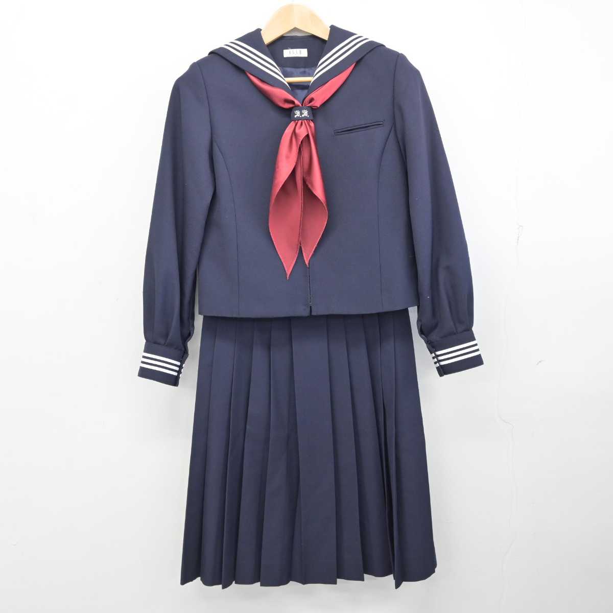 【中古】東京都 昭和女子大学附属昭和中学校・高等学校 女子制服 3点 (セーラー服・スカート) sf087457