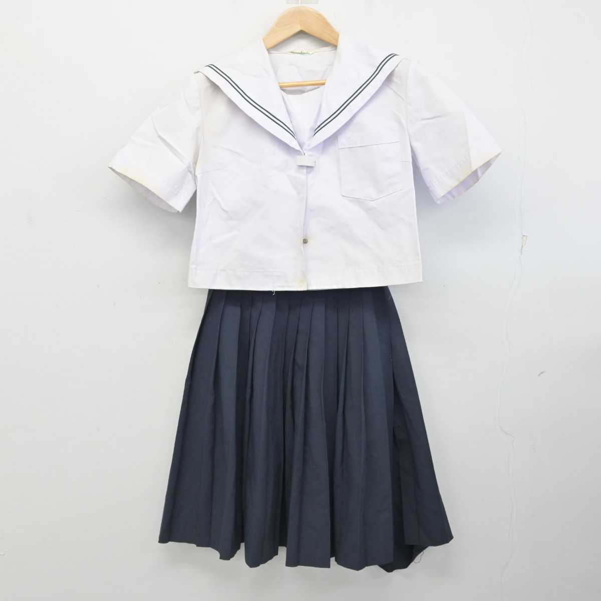 【中古】和歌山県 橋本市立西部中学校 女子制服 2点 (セーラー服・スカート) sf087481