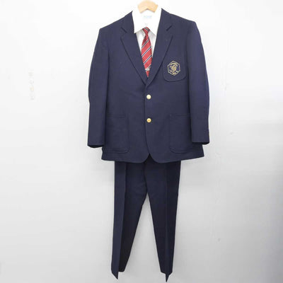 【中古】北海道 酪農学園大学附属とわの森三愛高等学校 男子制服 5点 (ブレザー・シャツ・ズボン) sf087502