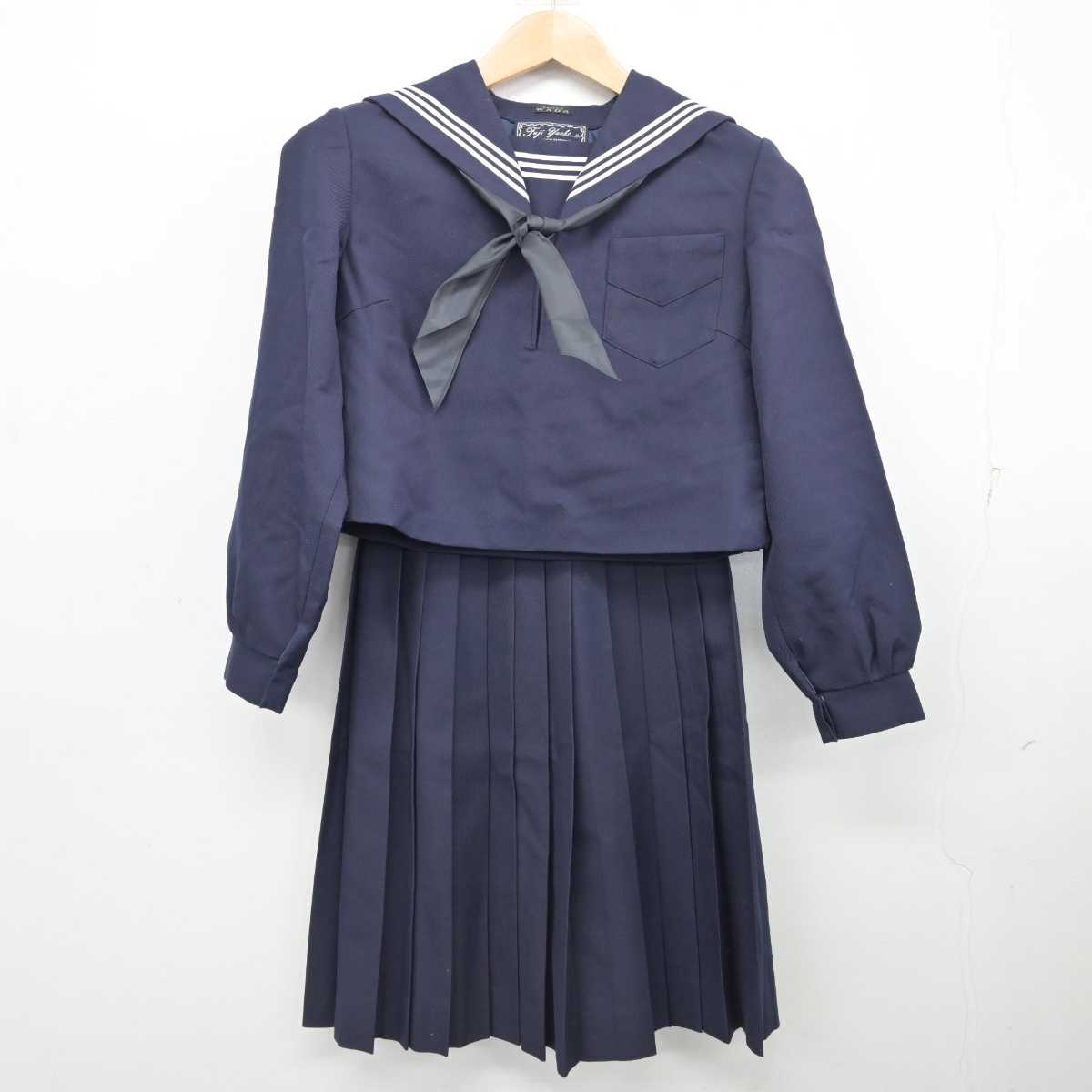 【中古】北海道 江別第三中学校 女子制服 3点 (セーラー服・スカート) sf087506