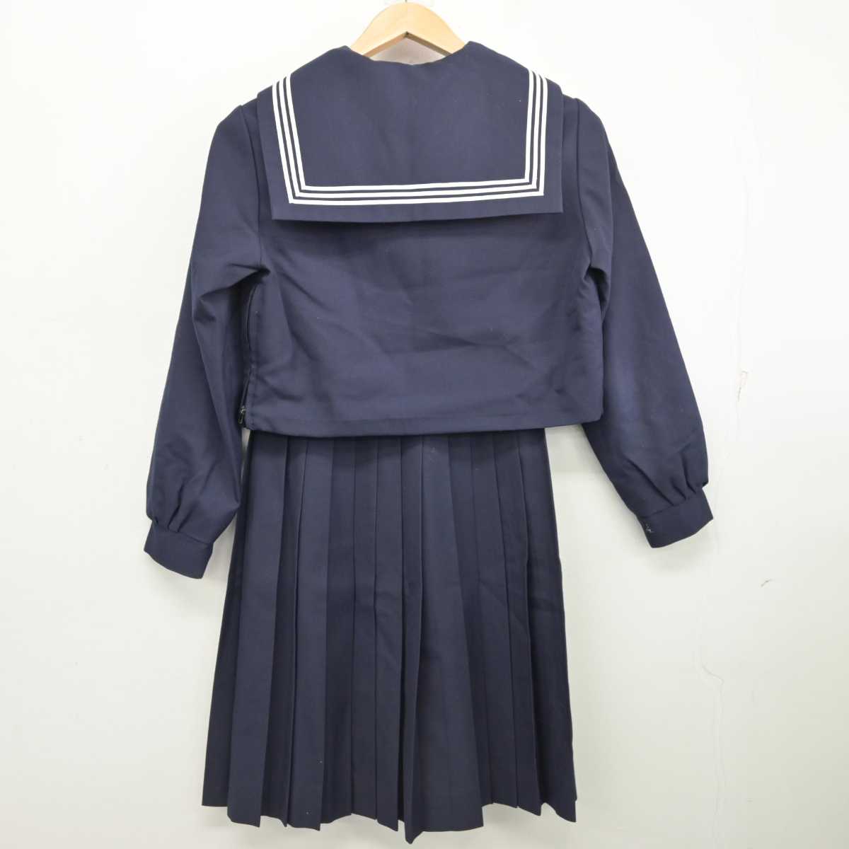 【中古】北海道 江別第三中学校 女子制服 3点 (セーラー服・スカート) sf087506