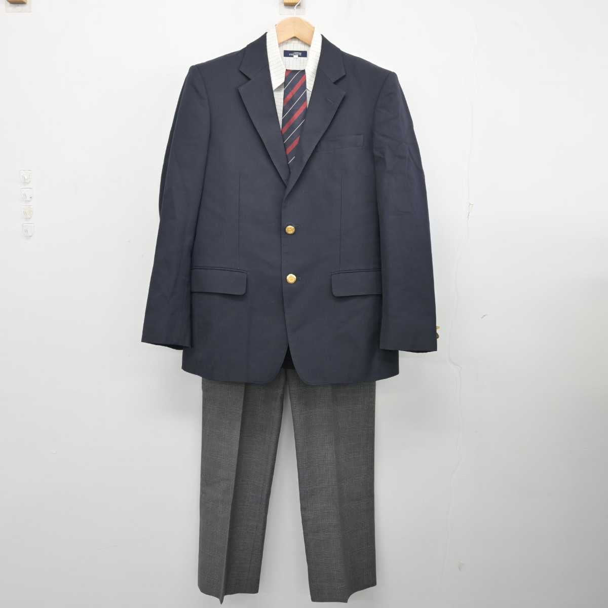 【中古】東京都 昭和鉄道高等学校 男子制服 4点 (ブレザー・シャツ・ズボン) sf087517