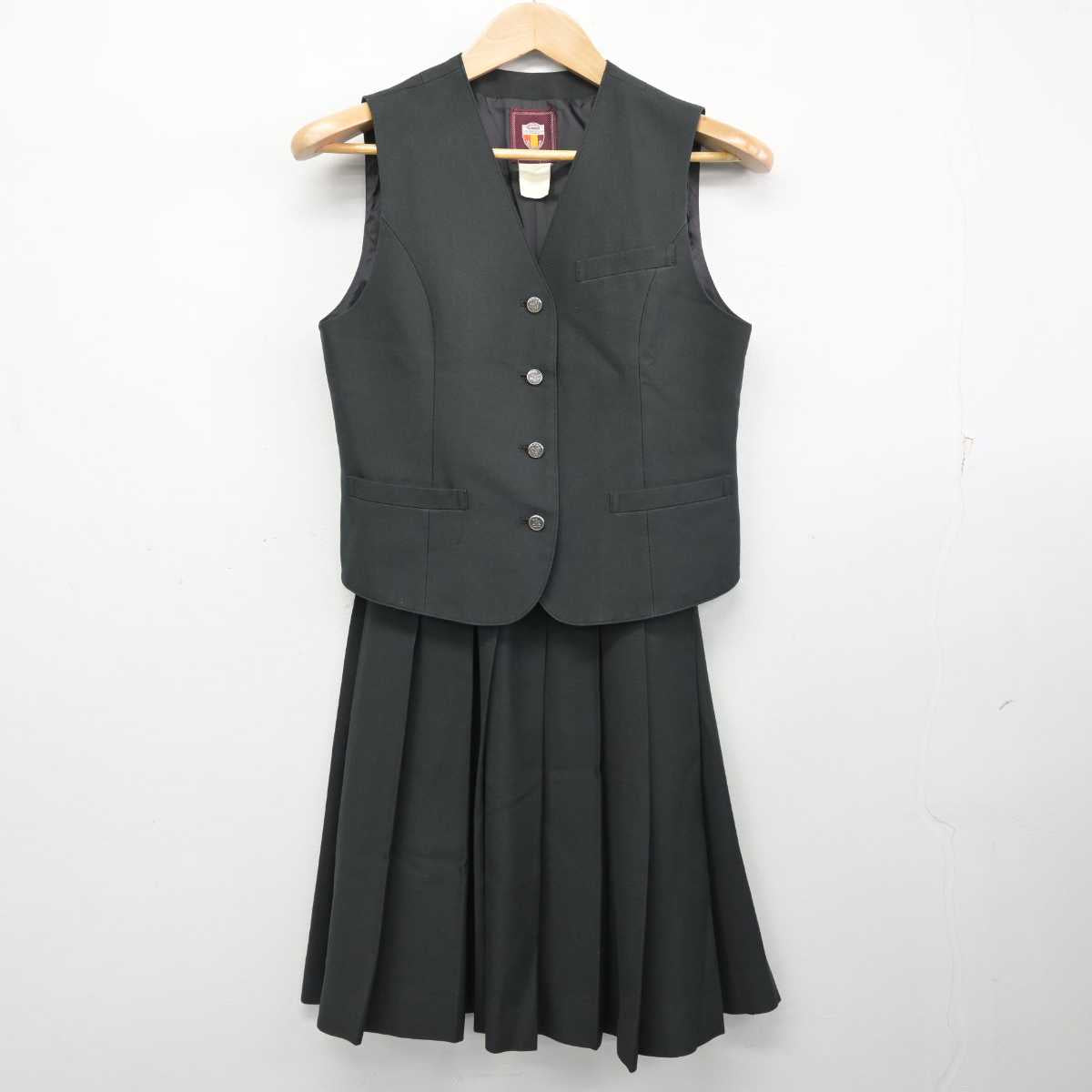 【中古】長崎県 佐世保北高等学校 女子制服 3点 (ブレザー・ベスト・スカート) sf087533