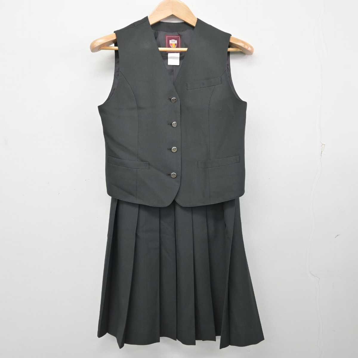 【中古】長崎県 佐世保北高等学校 女子制服 3点 (ブレザー・ベスト・スカート) sf087534