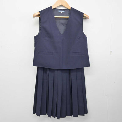 【中古】兵庫県 鷹匠中学校 女子制服 3点 (ブレザー・ベスト・スカート) sf087540