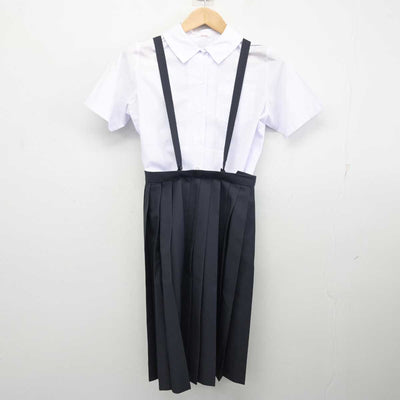 【中古】兵庫県 鷹匠中学校 女子制服 2点 (シャツ・スカート) sf087541