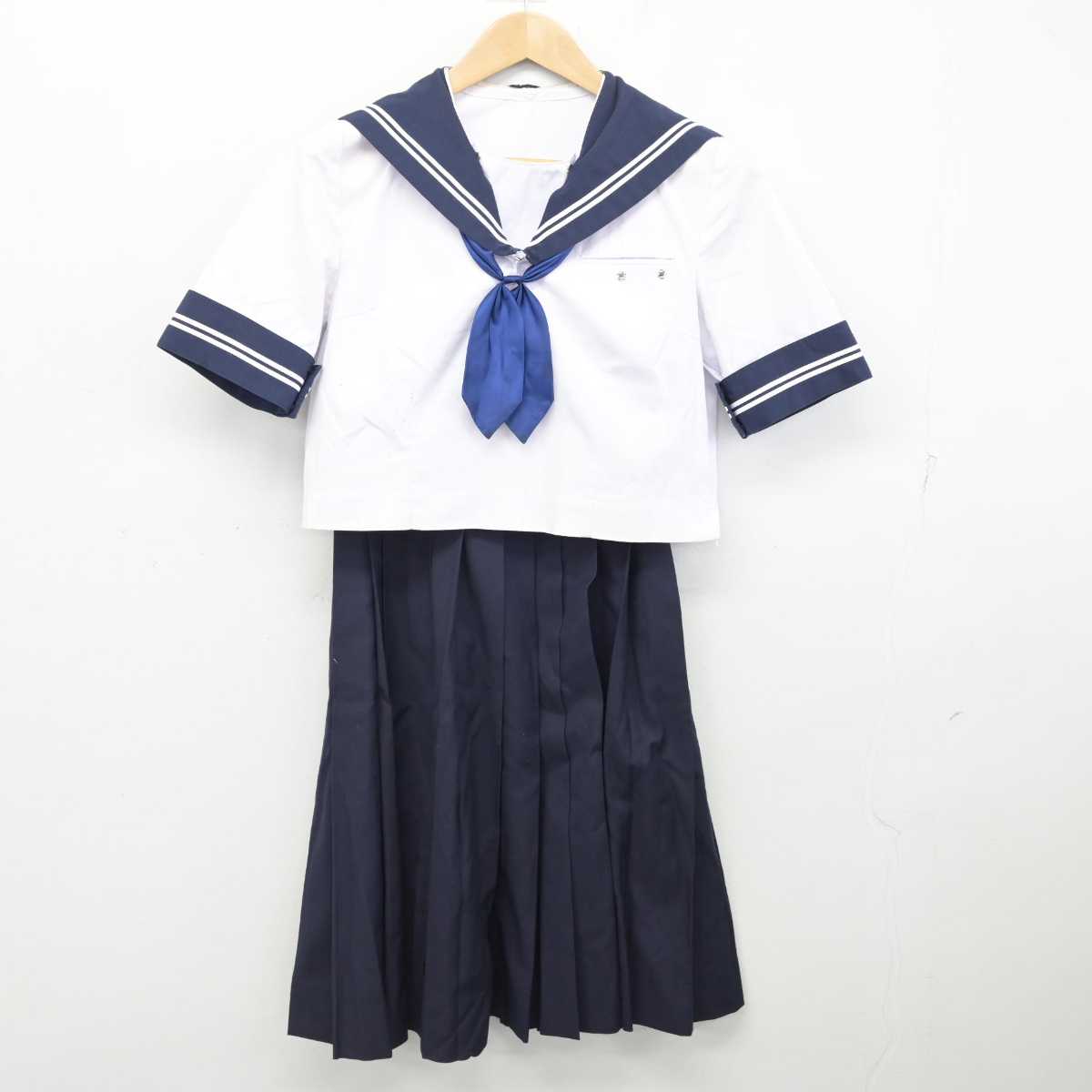 【中古】山梨県 大月東中学校 女子制服 3点 (セーラー服・スカート) sf087559