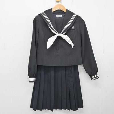 【中古】福岡県 大川南中学校 女子制服 4点 (セーラー服・スカート) sf087567