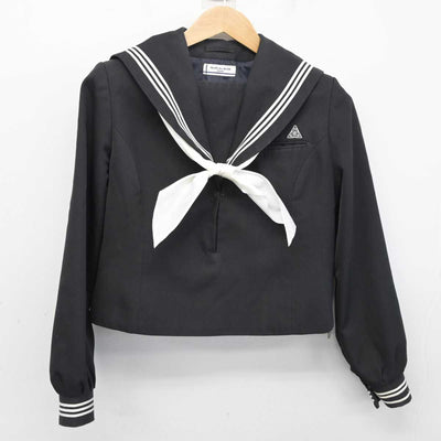 【中古】福岡県 大川南中学校 女子制服 4点 (セーラー服・スカート) sf087567