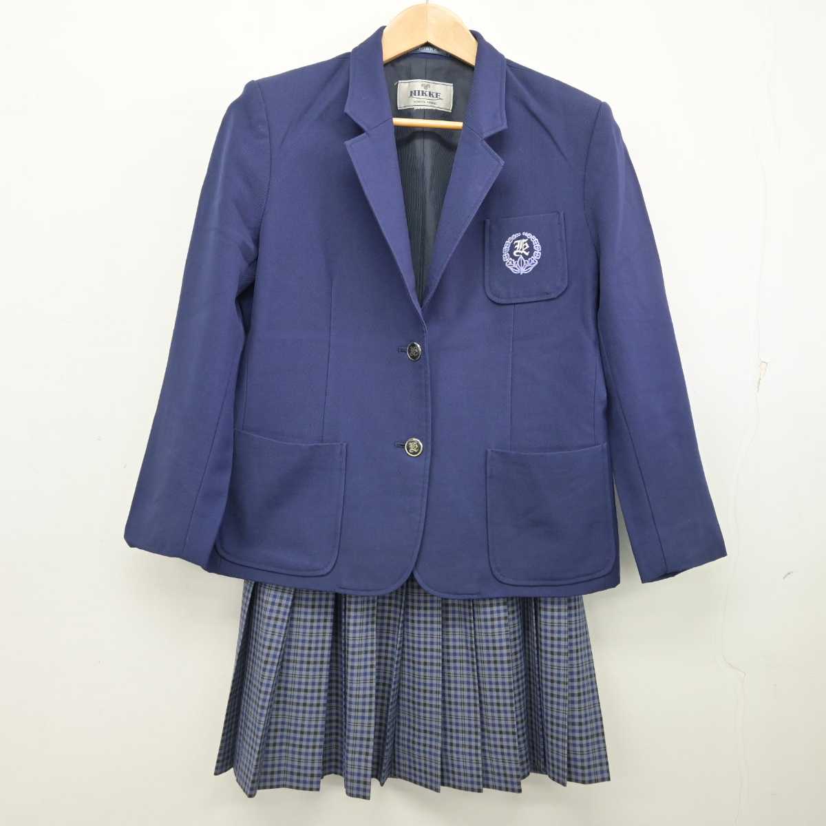 【中古】山口県 宇部フロンティア大学付属香川高等学校 女子制服 2点 (ブレザー・スカート) sf087588