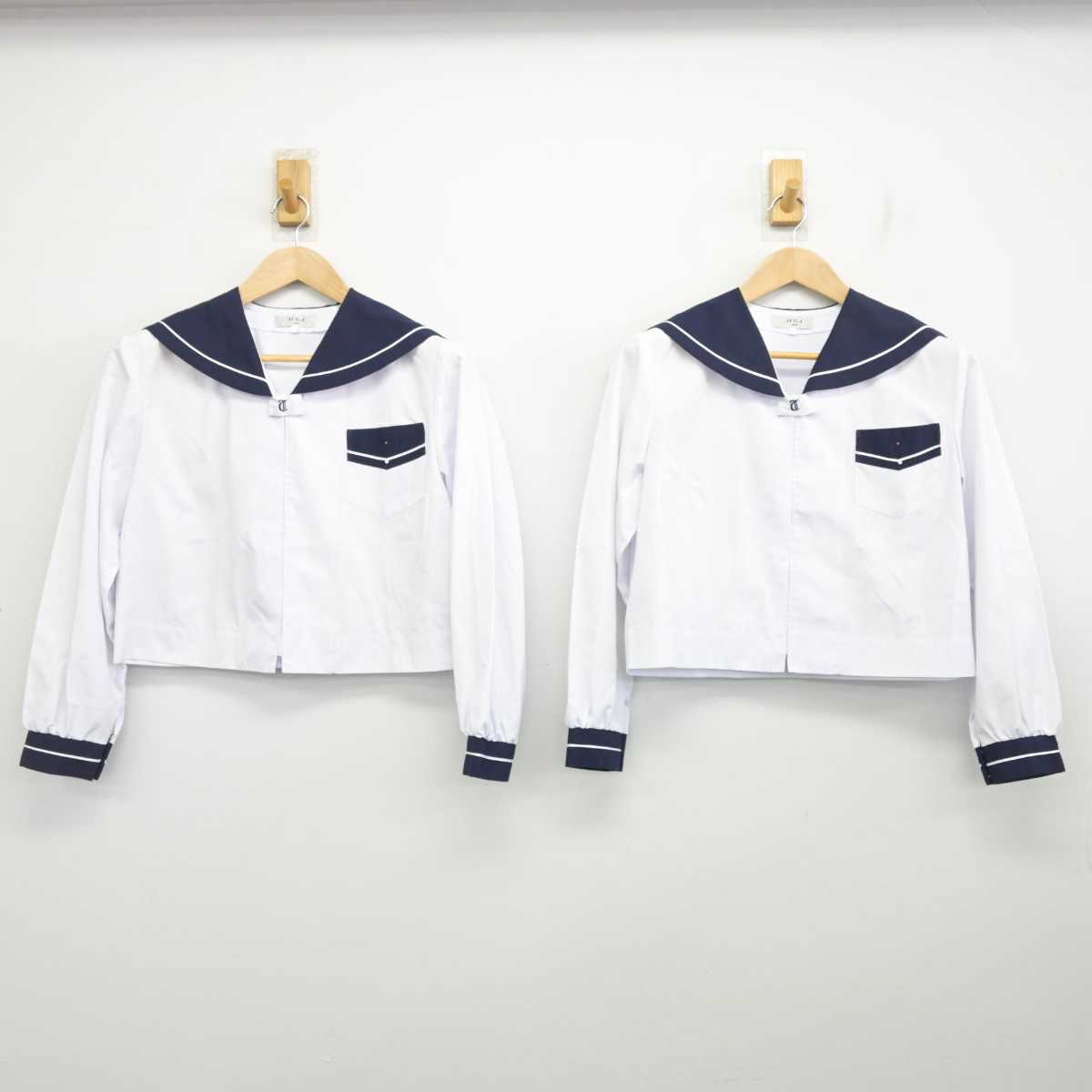 【中古】鹿児島県 鶴丸高等学校 女子制服 2点 (セーラー服) sf087595